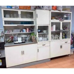 ตู้ครัวต่อตู้ข้างอลูมิเนียมล้วน 150 cm ตู้กับข้าว metalite รีวิว