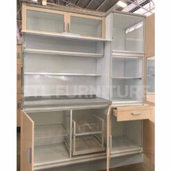 ตู้ครัวอลูมิเนียมล้วน บานสวิง 150 cm รุ่น 1 ภายใน