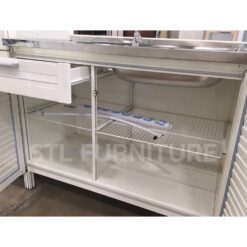 ตู้ซิงค์ล้างจาน อลูมิเนียมล้วน 100 cm ภายใน