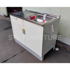 Alternative view of ตู้ซิงค์ล้างจาน อลูมิเนียมล้วน หน้าทึบ 100 cm