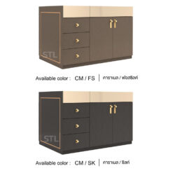 ตู้เก็บเครื่องสำอางค์ มือจับสีทอง 2 สีให้เลือก