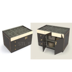 ตู้เก็บเครื่องสำอางค์ มือจับสีทอง ภายใน