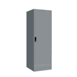 ตู้เสื้อผ้าเหล็ก 60 cm ประตูทึบ สีเทา