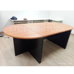 ชุดโต๊ะประชุม 6 ที่นั่ง (4 ชิ้น) สีเชอร์รี่ดำ ท็อปเมลามีน