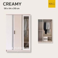 ตู้เสื้อผ้า creamy 135 cm