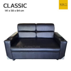 โซฟา 2 ที่นั่ง รุ่นคลาสสิค มีที่วางแก้ว