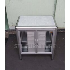 ตู้วางเตาหน้ากระเบื้อง โครงอลูมิเนียมมุนมน 77 cm111