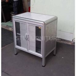 ตู้วางเตาหน้ากระเบื้อง โครงอลูมิเนียมมุนมน 77 cm11111