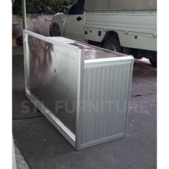 ด้านหลัง ตู้ซิงค์ล้างจาน พร้อมที่เก็บถังแก๊ส 150 cm โครงอลูมิเนียม