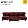ชุดโซฟา พร้อมโต๊ะกลาง รุ่น bobby red