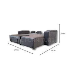 โซฟา ตัวแอล รุ่น GARNETT เมื่อกาง