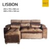 โซฟาตัวแอล รุ่น LISBON