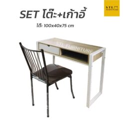 ชุดโต๊ะขาเหล็กและเก้าอี้ราคาโรงงาน