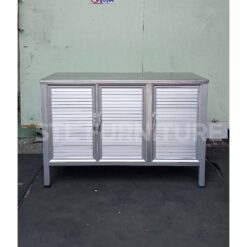 ตู้เคาน์เตอร์ครัวโครงอลูมิเนียมท็อปสแตนเลส 118 cm ด้านหน้า