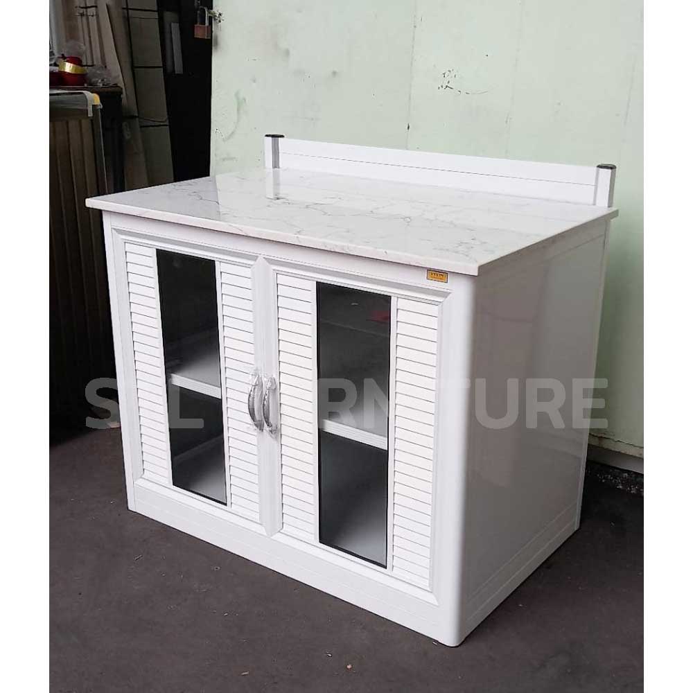 ตู้เคาน์เตอร์ครัวท็อปหินออ่อน สวยมากๆ ทนน้ำทนปลวก ด้านข้าง