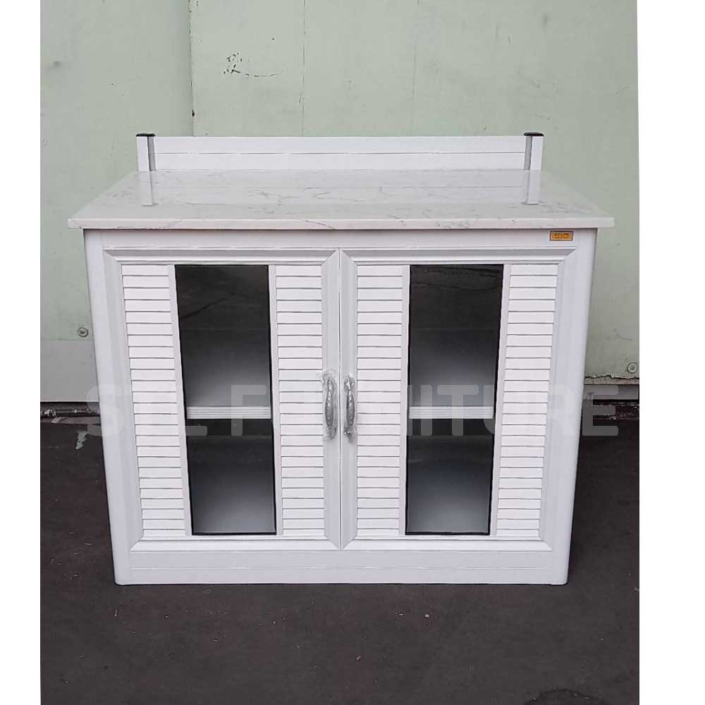 ตู้เคาน์เตอร์ครัวท็อปหินออ่อน สวยมากๆ ทนน้ำทนปลวก ไม่มีไม้