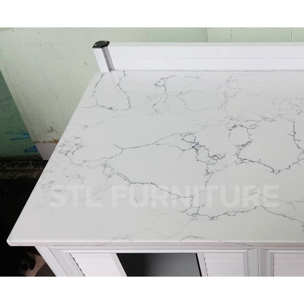 ตู้เคาน์เตอร์ครัวท็อปหินออ่อน สวยมากๆ ทนน้ำทนปลวก ลักษณะท็อปหิน