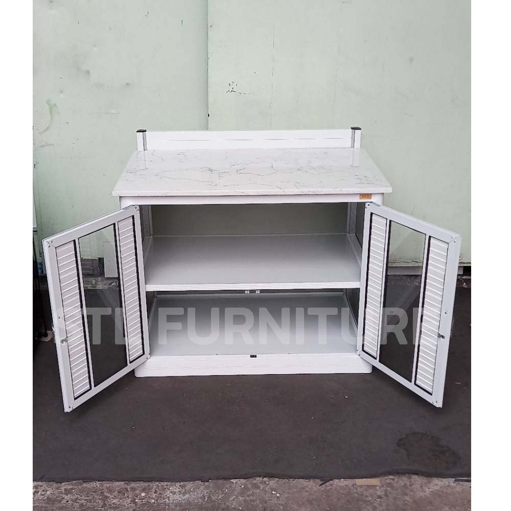 ตู้เคาน์เตอร์ครัวท็อปหินออ่อน สวยมากๆ ทนน้ำทนปลวก ภายใน