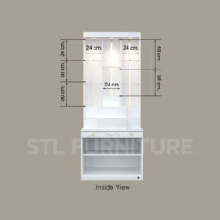 ตู้พระ แบบขั้นบันได มีไฟ และมีประตูกระจก ขนาด