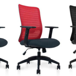 เก้าอี้สำนักงาน เท้าแขนปรับสูง-ต่ำได้ รุ่น OLEAF 3 สี