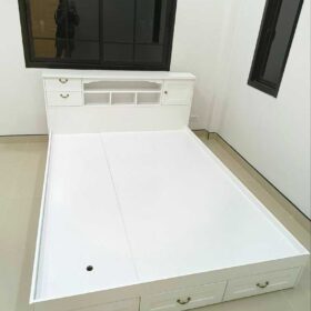 เตียงไม้สีขาว วินเทจ photo review