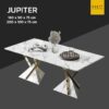 โต๊ะกินข้าว LUXURY ท็อปหินแท้ รุ่น JUPITER