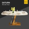 โต๊ะกินข้าว LUXURY ท็อปหินแท้ รุ่น SATURN