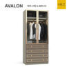 ตู้เสื้อผ้า 100 cm luxury รุ่น AVALON