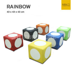 สตูล รุ่น rainbow kids สีชมพู เหลือง ส้ม แดง น้ำเงิน เขียว