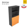ตู้เอกสารบนโล่ง ล่าง2 บานเปิด top melamine