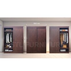 Alternative view of ตู้เสื้อผ้าบานเลื่อนไม้ยางพารา 150 cm