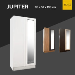 ตู้เสื้อผ้า 90 cm กระจกข้าง รุ่น JUPITER