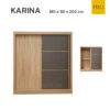 ตู้เสื้อผ้าบานเลื่อน 180 cm รุ่น Karina