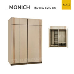 ตู้เสื้อผ้า MONICH พร้อมตู้เสริมบน