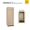 ตู้เสื้อผ้า MONICH 2 พร้อมตู้เสริมบน ขนาด 80 cm