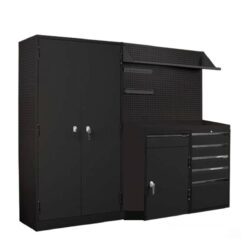 ตู้เหล็กเก็บเครื่องมือช่างสีดำ พร้อมลิ้นชัก