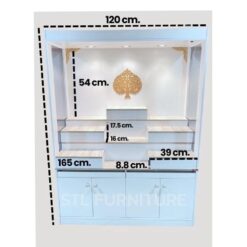 Alternative view of ตู้พระ minimal 120 cm มีไฟ ข้างกระจก