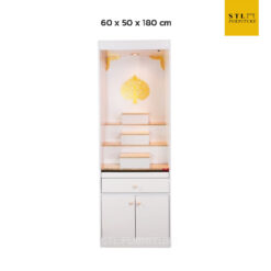 ตู้พระ 60 cm มีไฟ สีขาว สวยงาม