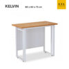 โต๊ะทำงานขาเหล็ก ท็อปไม้ รุ่น KEVIN