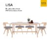 ชุดโต๊ะกินข้าว 4 ที่นั่ง รุ่น LISA