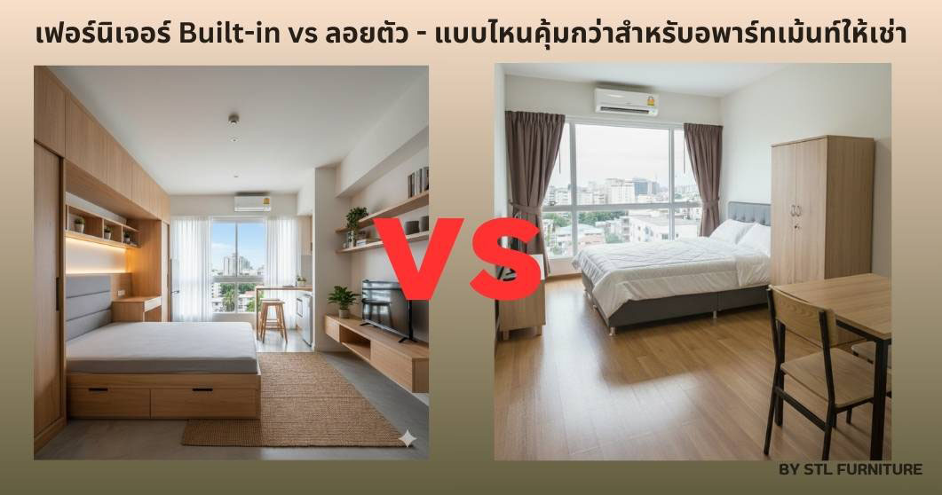 เฟอร์นิเจอร์ Built-in vs ลอยตัว - แบบไหนคุ้มกว่าสำหรับอพาร์ทเม้นท์ให้เช่า