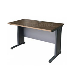 โต๊ะทำงาน 120 cm ขาเหล็กสีดำ ท็อปสีเข้ม